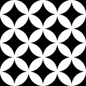 Mayolica District Circles Black 20x20 płytka podłogowa