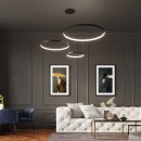 Thoro Żyrandol RIO 55 czarny LED 3000K
