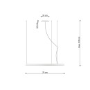 Thoro Żyrandol RIO 78 czarny LED 4000K