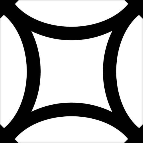 Mayolica District Figure Black 20x20