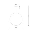 Thoro Lampa wisząca RIO 110 czarny LED 4000K