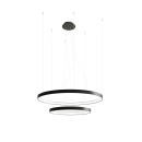 Thoro Żyrandol RIO 2 55/78 czarny LED 3000K
