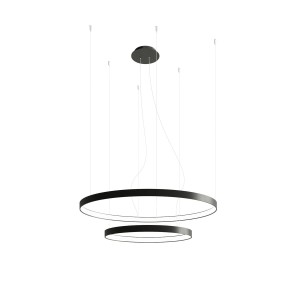 Thoro Żyrandol RIO 2 55/78 czarny LED 3000K 
