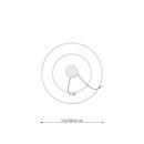 Thoro Żyrandol RIO 2 55/78 czarny LED 3000K