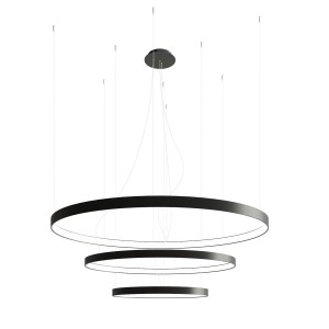 Thoro Żyrandol RIO 3 55/78/110 czarny LED 3000K 