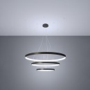 Thoro Żyrandol RIO 3 55/78/110 czarny LED 4000K