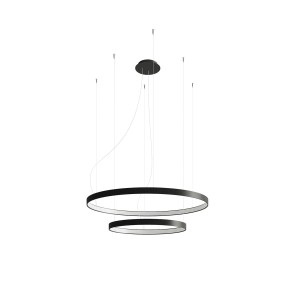 Thoro Żyrandol RIO 2 55/78 czarny LED 4000K 