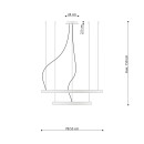 Thoro Żyrandol RIO 2 55/78 czarny LED 4000K