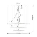 Thoro Żyrandol RIO 3 55/78/110 biały LED 3000K