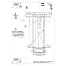 Thoro Żyrandol RIO 3 55/78/110 biały LED 3000K