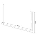 Thoro Lampa wisząca PINNE 200 czarna 3000K