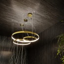 Thoro Lampa wisząca RIO 78 złoty połysk LED 3000K