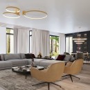 Thoro Żyrandol RIO 3 55/78/110 złoty LED 4000K