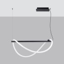 Thoro Lampa wisząca GALAKSE 84 czarna LED 2700-6500K