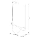 Thoro Lampa wisząca GALAKSE 84 czarna LED 2700-6500K