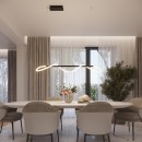 Thoro Lampa wisząca GALAKSE 84 czarna LED 2700-6500K