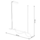 Thoro Lampa wisząca GALAKSE 148 czarna LED 2700-6500K
