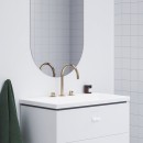 Ravak Espirit ES 018.60RGB X070349 bateria umywalkowa dwuuchwytowa trzyotworowa stojąca złota