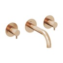 Ravak Espirit ES 019.60RGB.O1 X070350 bateria umywalkowa podtynkowa dwuuchwytowa złota