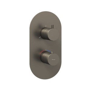 Ravak Espirit ES 067.20GB.O3.RB07C X070326 bateria termostatyczna podtynkowa dwuuchwytowa 3-drożna grafitowa
