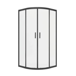 Kabina prysznicowa Ideal Black 90x90 półokrągła czarna narożna