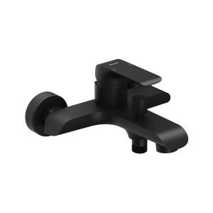 Ravak Flat FL 022.20BL X070175 bateria wannowa naścienna jednouchwytowa  czarna