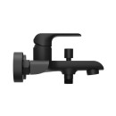 Ravak Flat FL 022.20BL X070175 bateria wannowa naścienna jednouchwytowa czarna