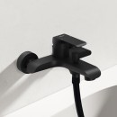 Ravak Flat FL 022.20BL X070175 bateria wannowa naścienna jednouchwytowa czarna