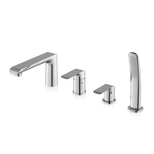 Ravak Flat FL 026.00CR X070120 bateria wannowa czterootworowa stojąca chrom 