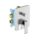 Ravak Flat FL 065.00CR X070123 bateria wannowa podtynkowa jednouchwytowa z przełącznikiem do R-box chrom
