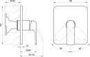 Ravak Flat FL 066.20BL X070180 bateria wannowa podtynkowa jednouchwytowa bez przełącznika do R-box czarna