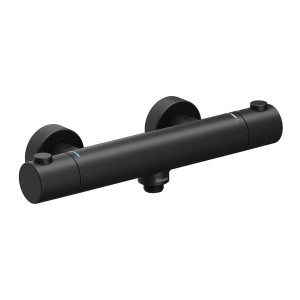 Ravak Puri PU 033.20BL X070188 bateria prysznicowa termostatyczna naścienna dwuuchwytowa czarna