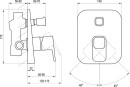Ravak 10° TD 061.00CR X070068 bateria wannowa podtynkowa jednouchwytowa z przełącznikiem chrom