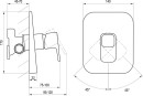 Ravak 10° TD 066.00CR X070071 bateria wannowa podtynkowa jednouchwytowa bez przełącznika do R-Box chrom