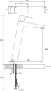 Ravak 10° Free TD F 015.20BL X070151 bateria umywalkowa stojąca wysoka jednouchwytowa czarna
