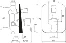 Ravak 10° Free TD F 061.00CR X070134 bateria prysznicowa podtynkowa z przełącznikiem jednouchwytowa chrom