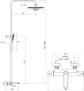 Ravak Termo TE 092.20BL X070444 zestaw prysznicowy termostatyczny ścienny czarny