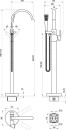 Ravak Freedom FM 080.20BL.RB07A X070435 bateria wannowa wolnostojąca bez R-box czarna