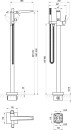Ravak Freedom FM 081.00CR X070079 bateria wannowa wolnostojąca chrom