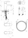 Ravak Chrome CR 112.00CR X070167 bateria umywalkowa z natryskiem bidetowym stojąca jednouchwytowa chrom