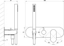 Ravak Eleganta EL 065.00CR.O2.RB07D.+S X070220 bateria prysznicowa podtynkowa jednouchwytowa chrom