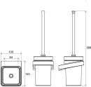 Ravak 10° TD 410.20BL X07P566 szczotka do WC wisząca czarna