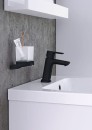Ravak 10° TD 210.20BL X07P557 kubek szklany z uchwytem naściennym czarnym