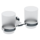 Ravak Chrome CR 220.00 X07P189 komplet kubków szklanych z uchwytem naściennym chrom