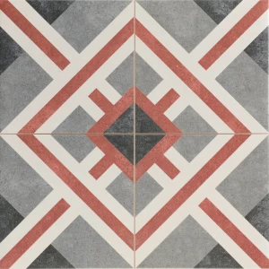 Realonda Havana Burgundy 44x44 płytka gresowa patchwork