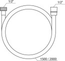 Ravak 913.00CR X07P176 wąż prysznicowy 150 cm chrom