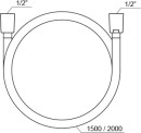 Ravak 914.00 X07P338 wąż prysznicowy 150 cm chrom
