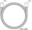 Ravak 915.02 X07P341 wąż prysznicowy 200 cm chrom