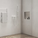 Ravak 974.10WV X07P691 drążek prysznicowy z przesuwnym uchwytem prysznica 70 cm biały