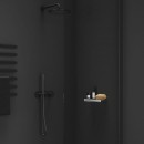 Ravak 980.20BLM X07P675 deszczownica slim chrome okrągła ø 25 cm czarna